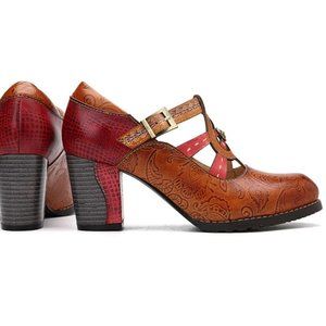 Vintage Buckle Strap Shoes